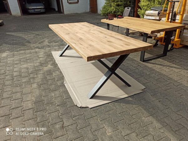 Esszimmer Tisch Wildeiche Massivholz 240x100 – Bild 2