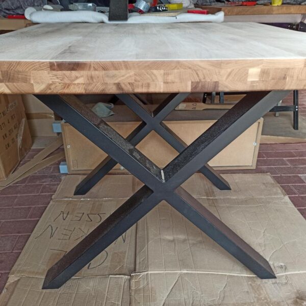 Esszimmer Tisch Wildeiche Massivholz 260x100 – Bild 4