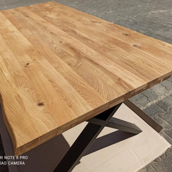 Esszimmer Tisch Wildeiche Massivholz 160x100 – Bild 3