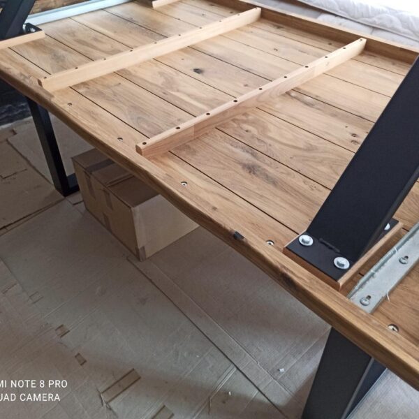 Esszimmer Tisch Wildeiche Massivholz 180x100 – Bild 6